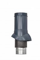 Вентиляционный выход изолированный Gervent, 150/160 мм, серый графит