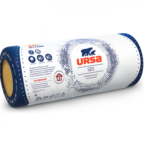 Теплоизоляция Ursa GEO М-25Ф 9000х1200х50 мм 1 мат в упаковке