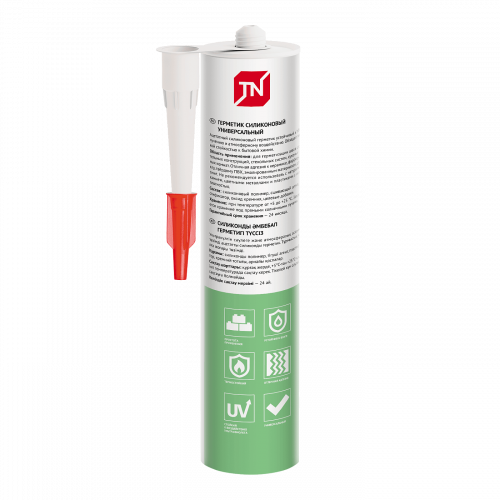 Герметик ТЕХНОНИКОЛЬ универсальный силиконовый бесцветный 280 мл.