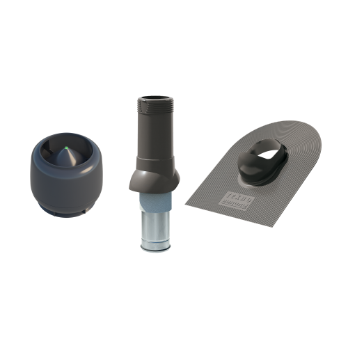 Комплект вентиляции для гибкой черепицы 125/160, серый, шт