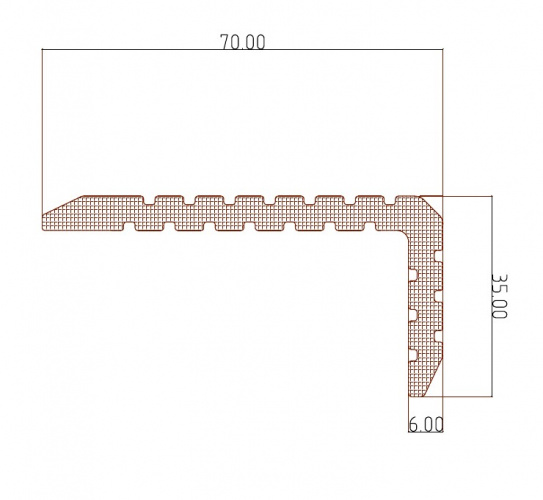 Уголок торцевой ДПК T-Decks PREMIUM 3D 35x70 (графит)