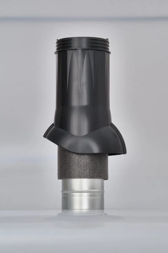 Вентиляционный выход изолированный Gervent, 125/160 мм, черный