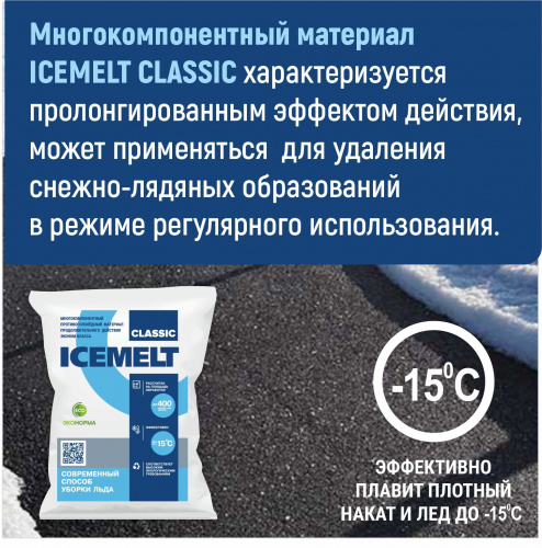 Противогололедный материал Айсмелт Классик (Icemelt Classic)